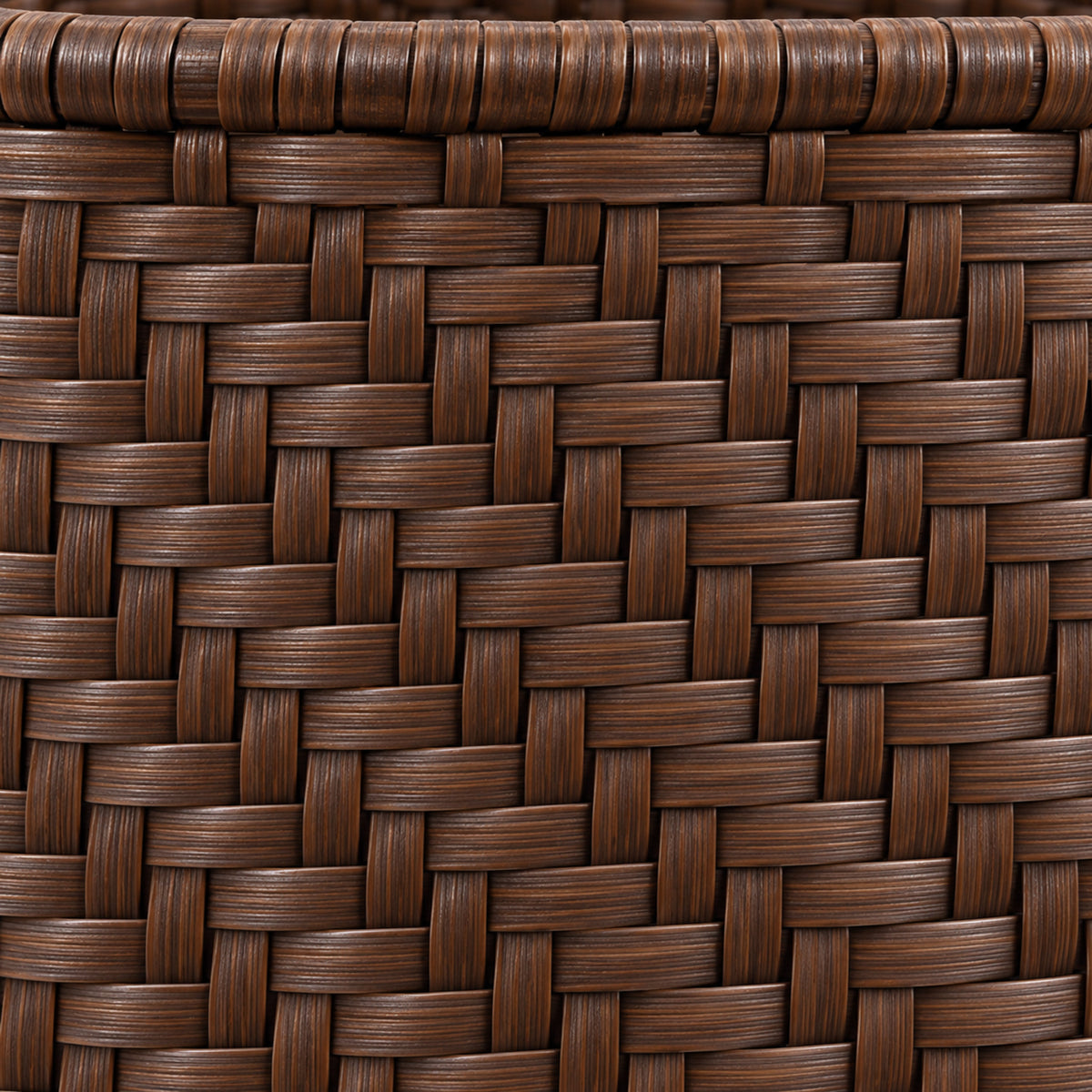 Tall Tapered Woven Storage Basket with Soft Strap Handles